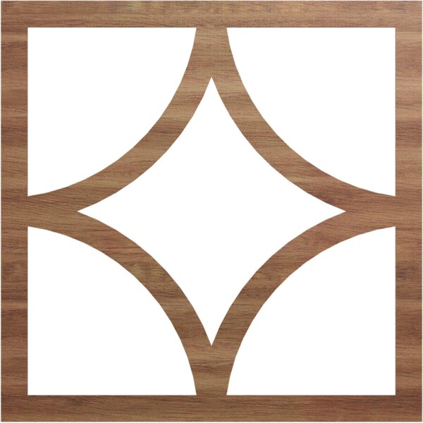 Ekena Millwork Statesman Wood Fretwork Pierced Ceiling Medallion, Walnut, 40"OD x 25 5/8"ID x 3/8"T CMWP40X40X0375STWA - main